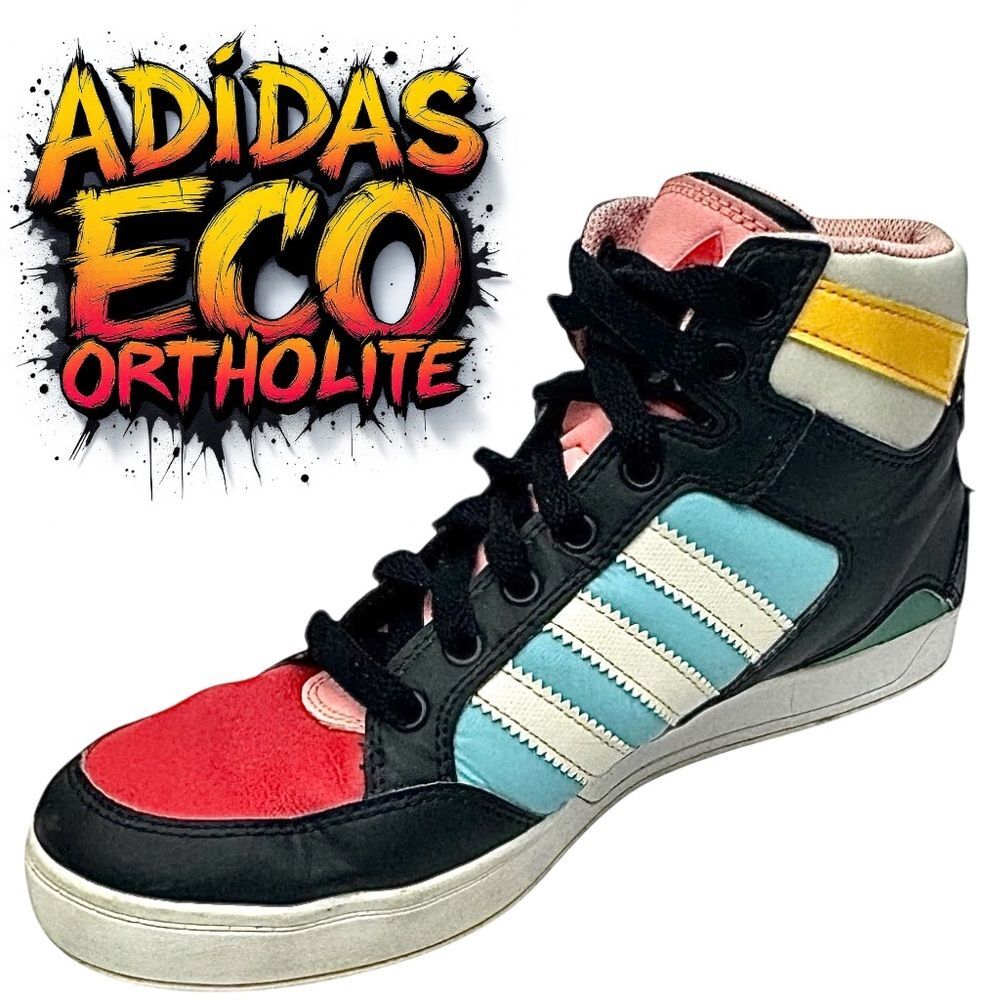 Adidas Hardcourt Hi FV7292 Multicolor Ortholite Sneakers Women’s Size 6.5M